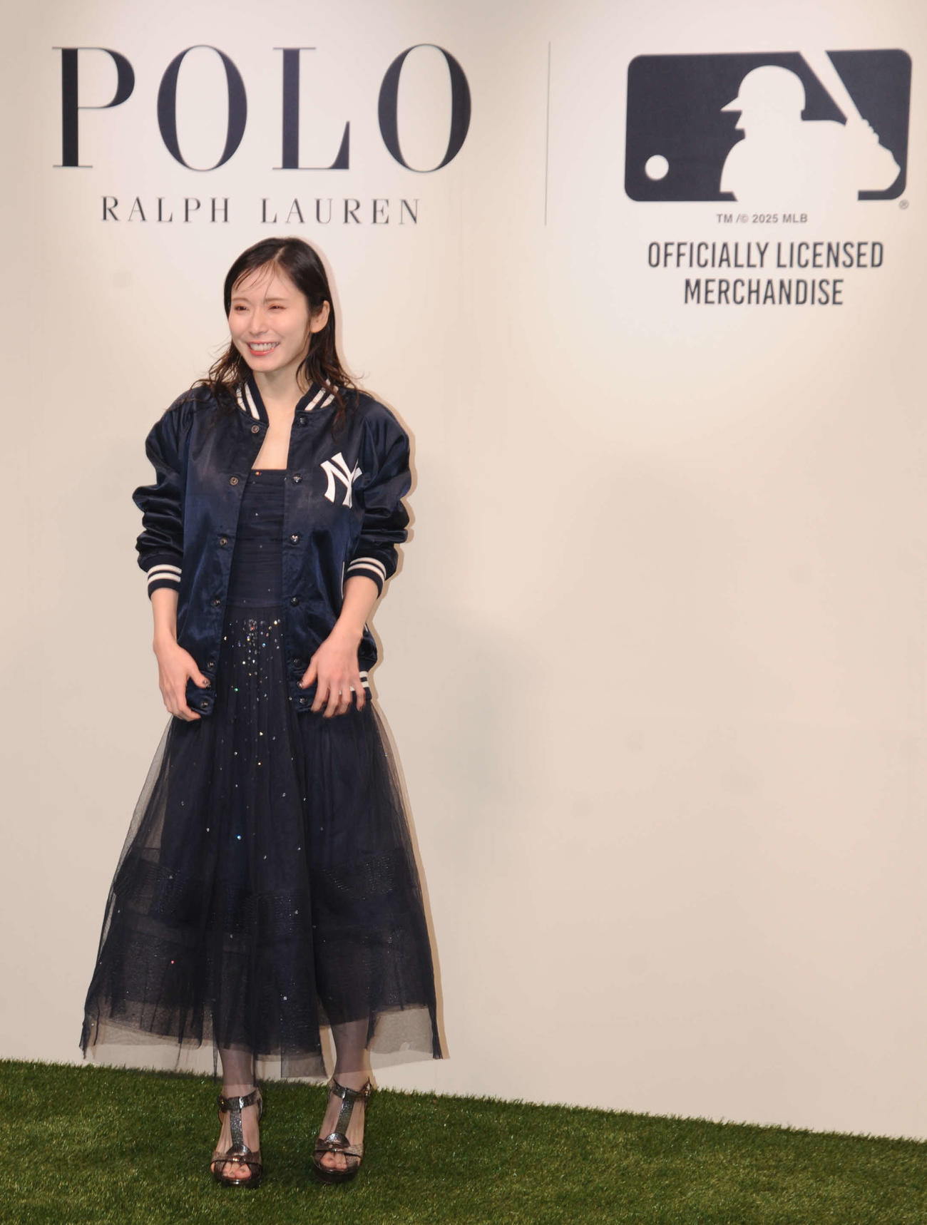 「ポロ　ラルフ　ローレン×MLB　ローンチイベント」に出席した松岡茉優（撮影・松尾幸之介）