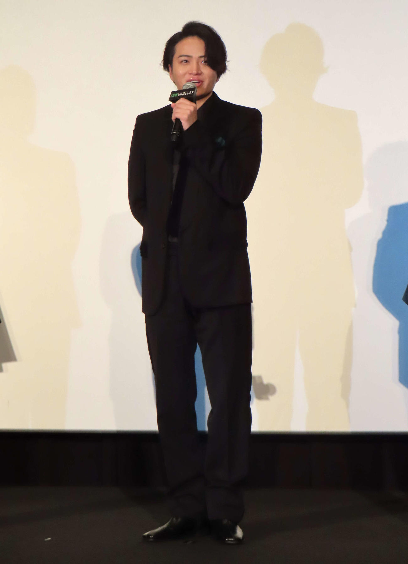 映画「＃真相をお話しします」完成披露舞台あいさつに登壇したtimelesz菊池風磨