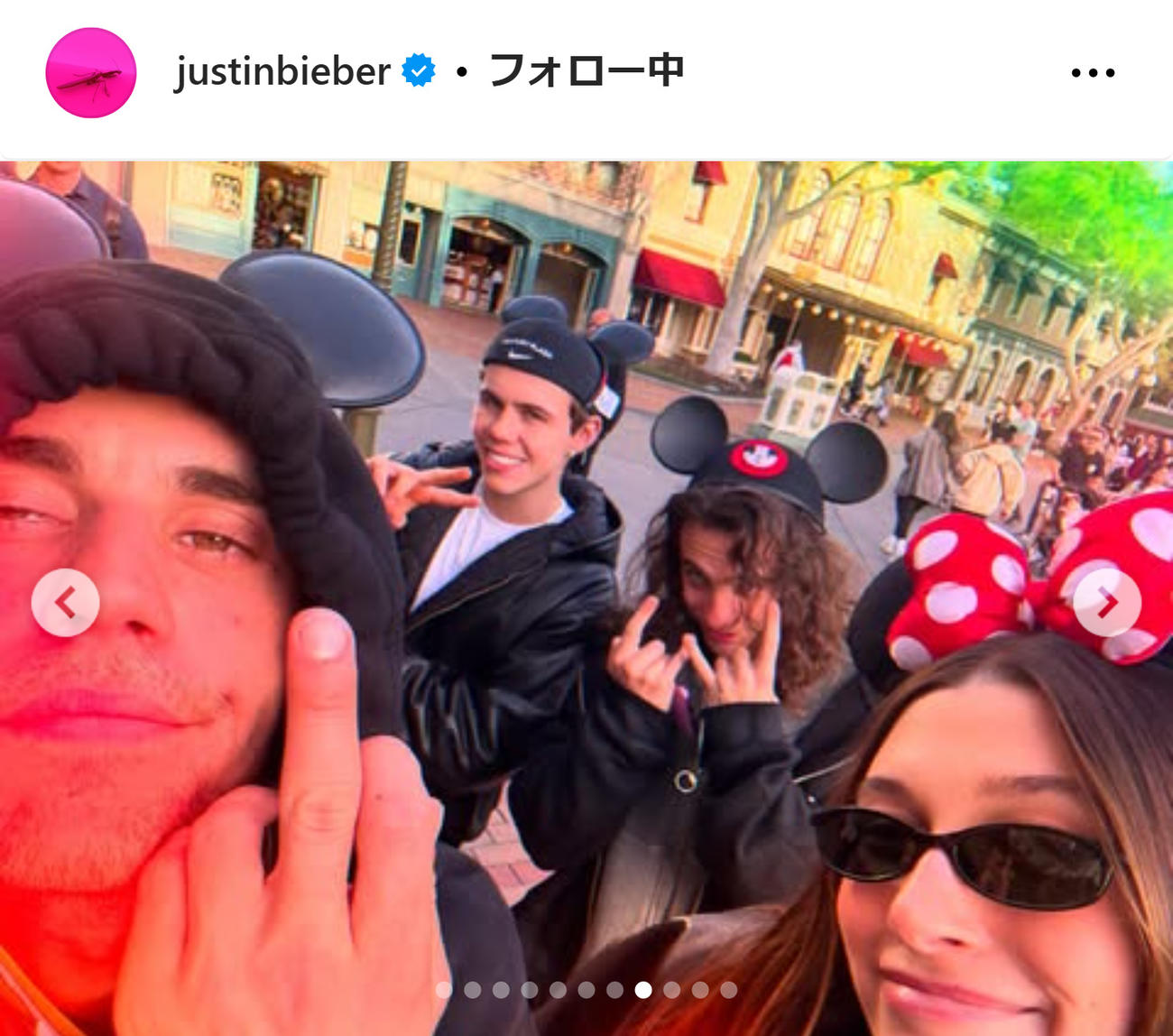 ジャスティン・ビーバーのインスタグラムから