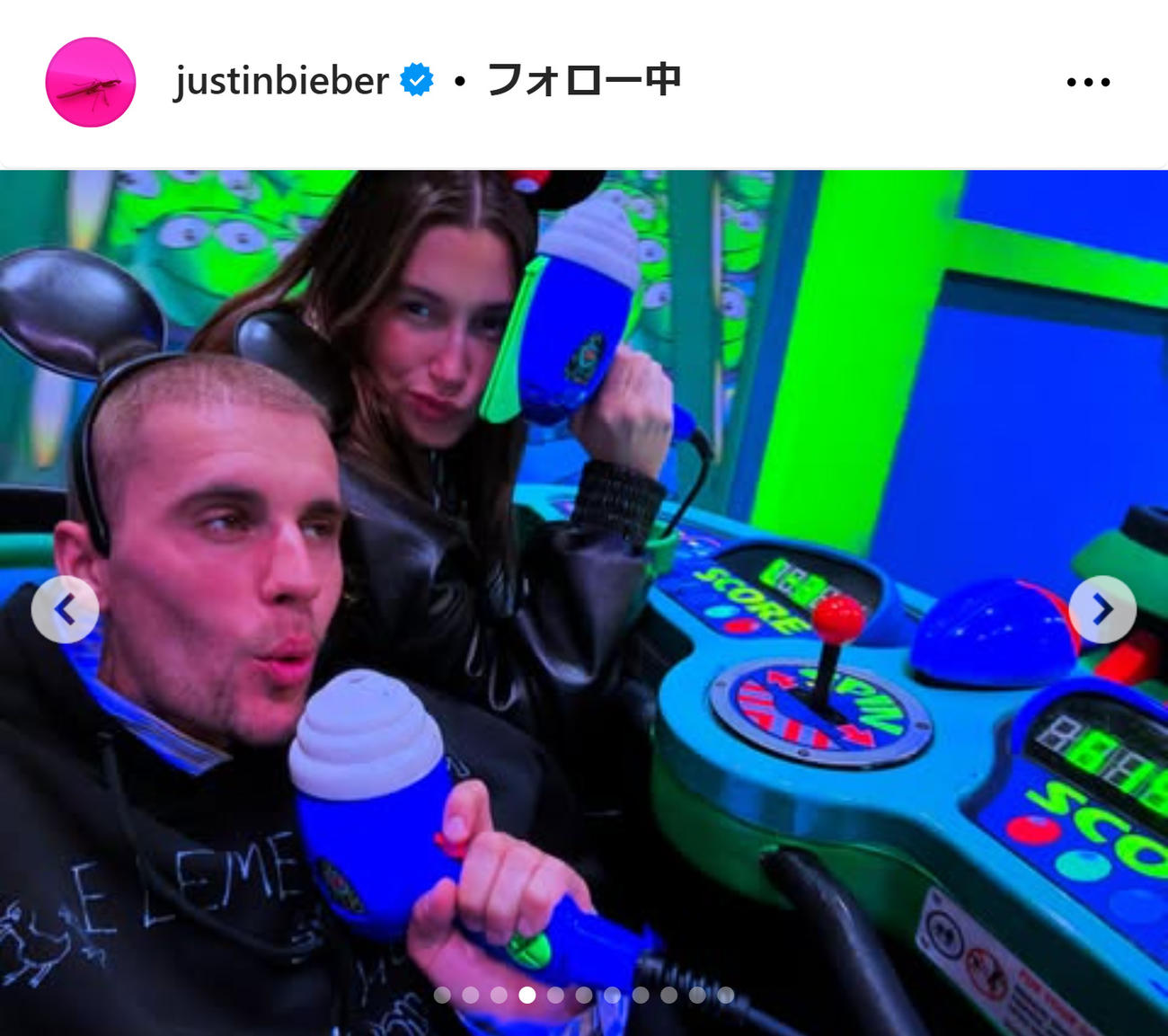 ジャスティン・ビーバーのインスタグラムから
