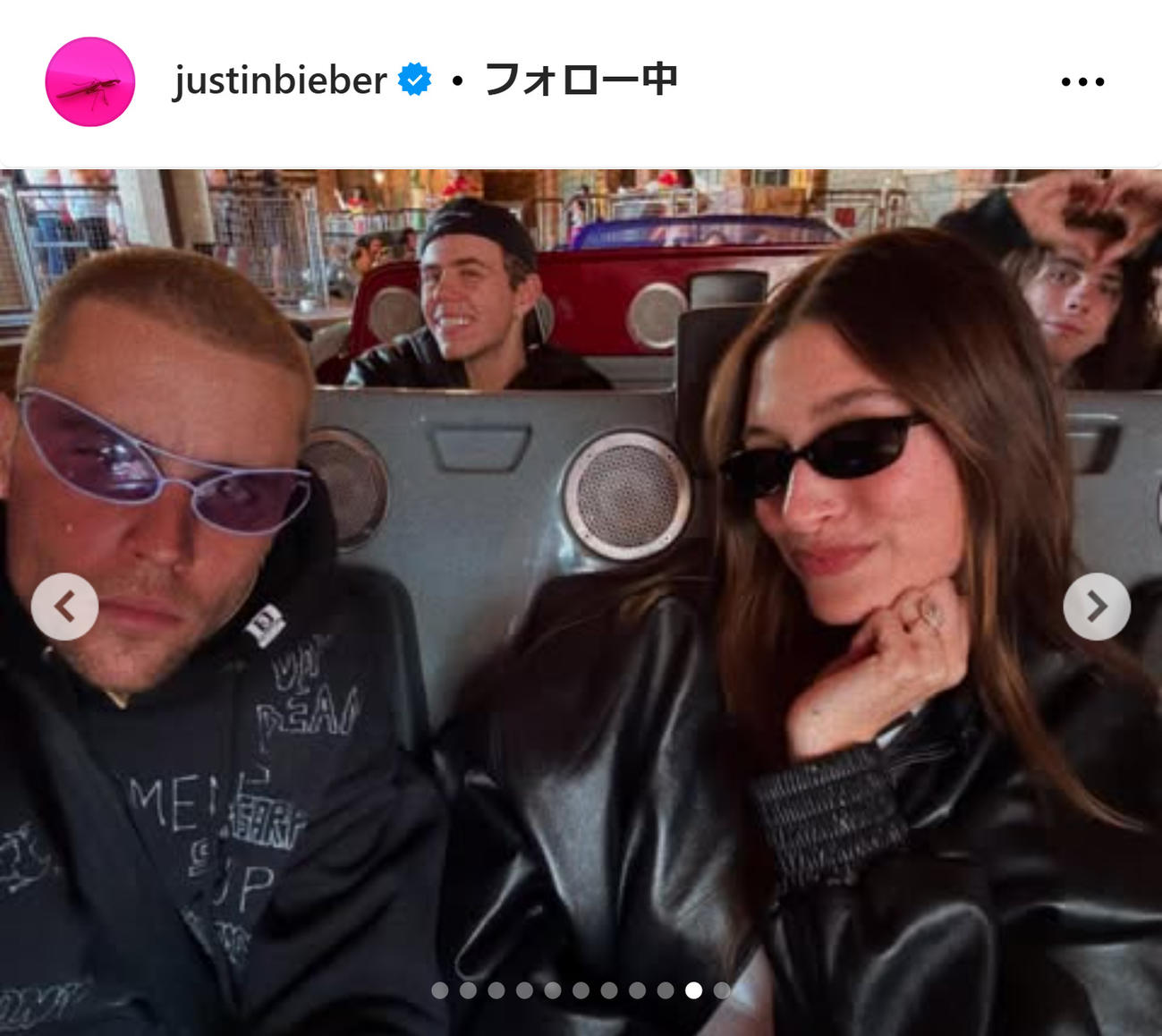 ジャスティン・ビーバーのインスタグラムから