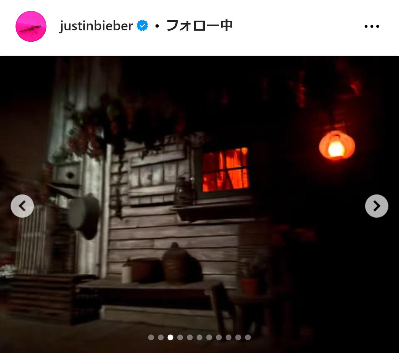 ジャスティン・ビーバーのインスタグラムから