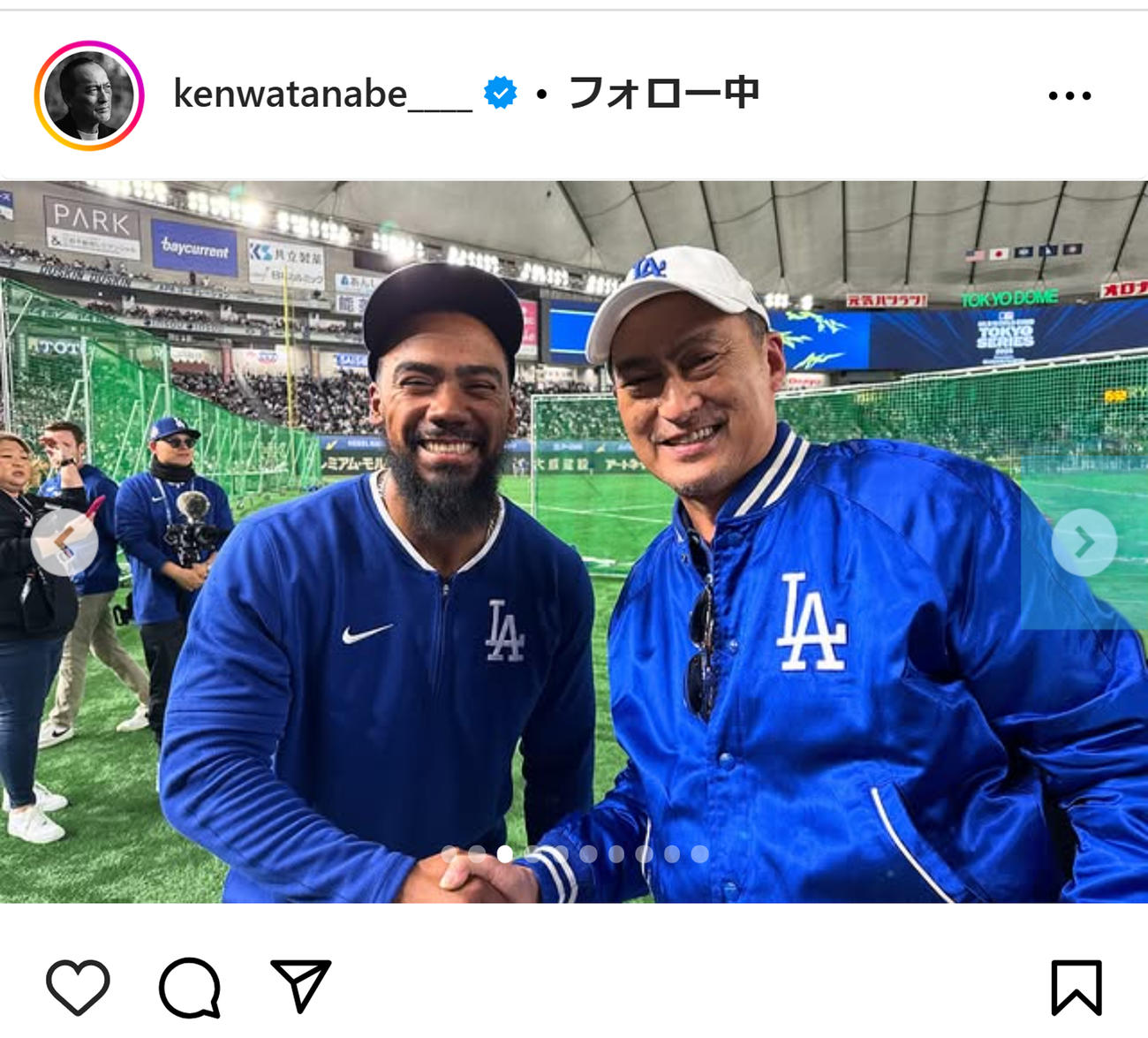 渡辺謙のインスタグラムから