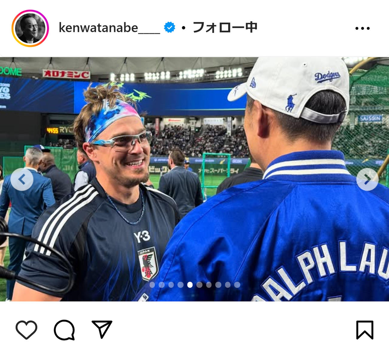 渡辺謙のインスタグラムから