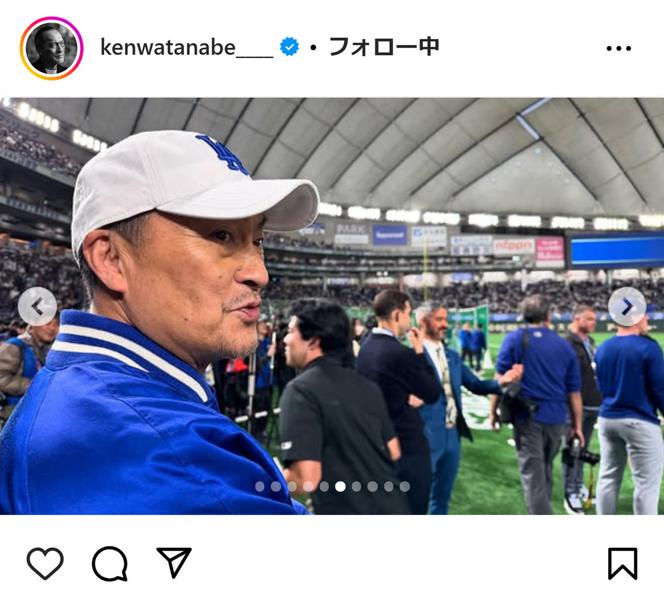 渡辺謙のインスタグラムから