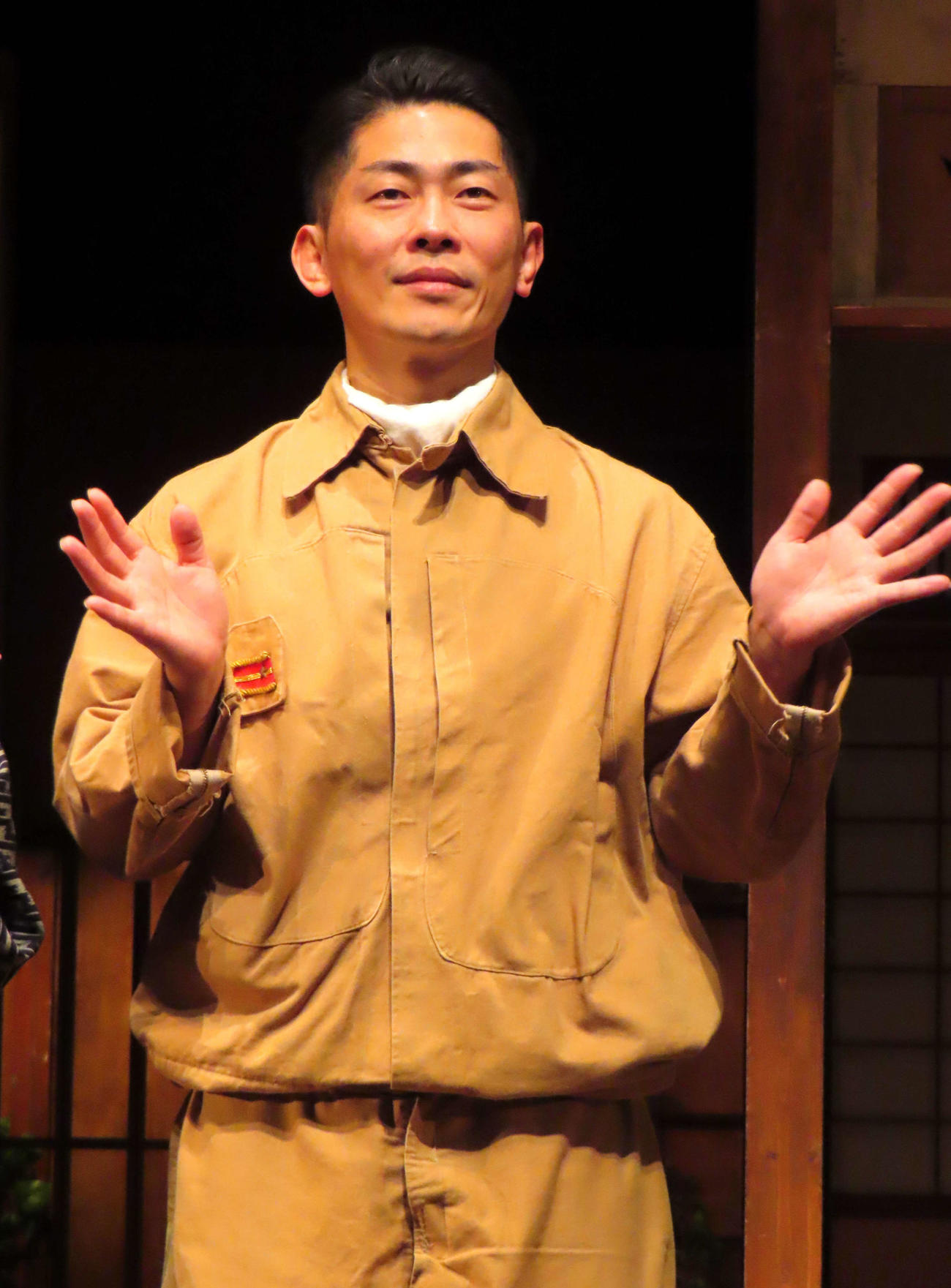 舞台「Mother～特攻の母　鳥濱トメ物語～」取材会に登壇したジャングルポケット太田博久
