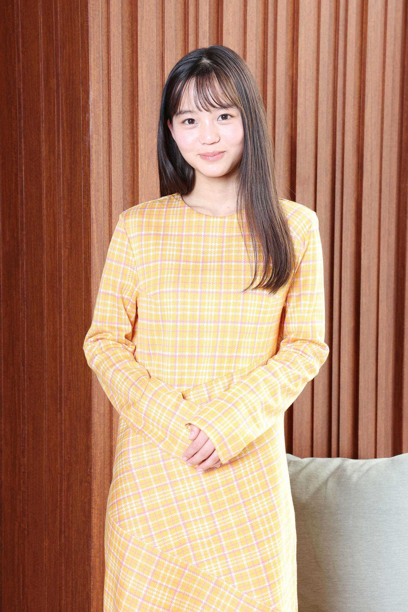 「おむすび」に出演する大島美優はフレッシュな笑みを浮かべる（撮影・宮地輝）