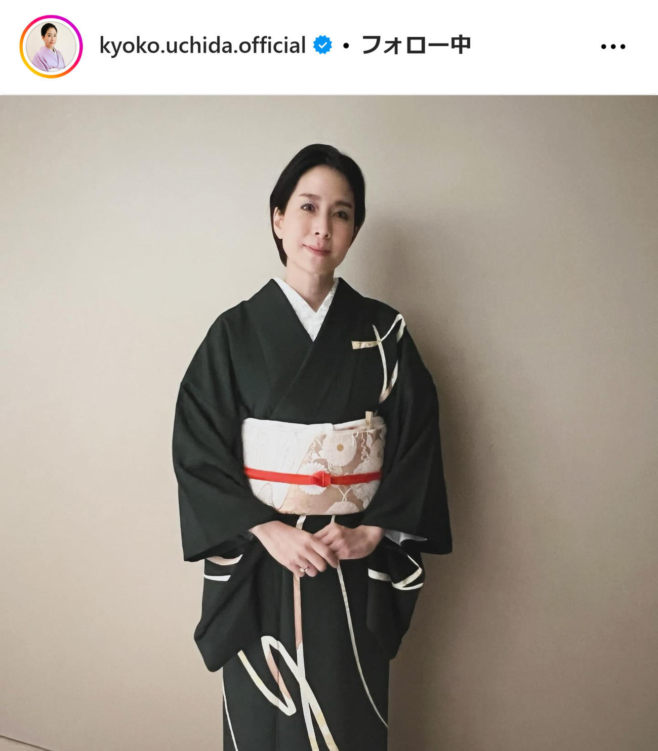 内田恭子のインスタグラムから