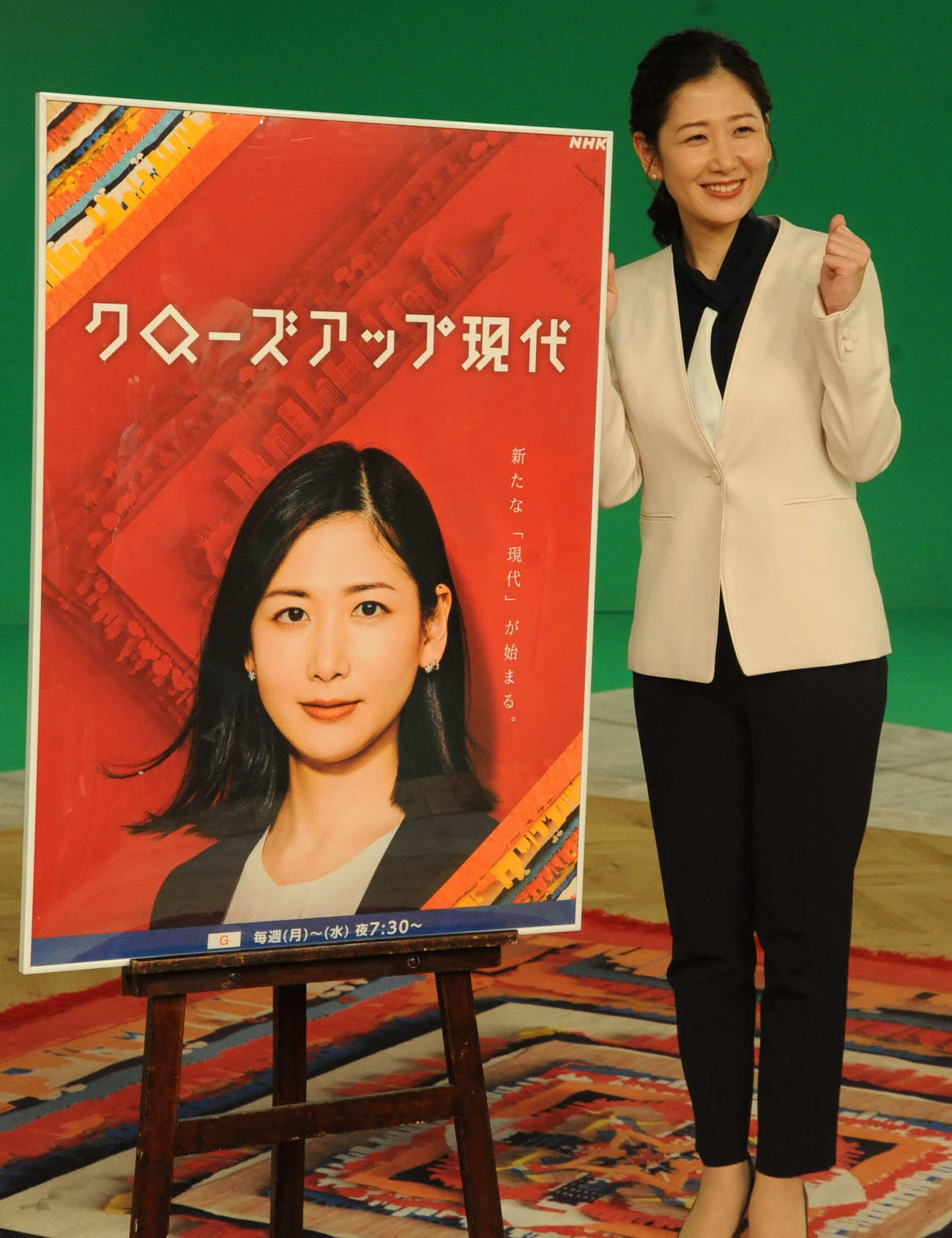 NHK「クローズアップ現代」の放送100年記念スペシャルの取材会に登壇した桑子真帆アナウンサー（撮影・松尾幸之介）