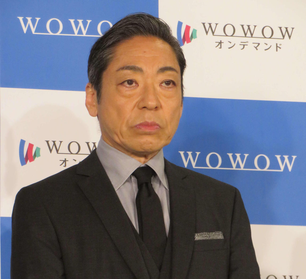 「連続ドラマW　災」完成報告会に出席した香川照之（撮影・村上幸将）