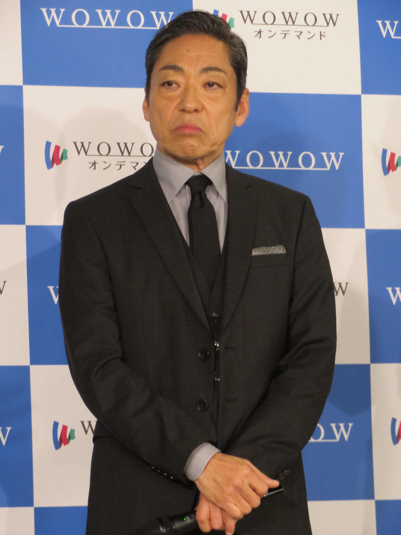 「連続ドラマW　災」完成報告会に出席した香川照之（撮影・村上幸将）