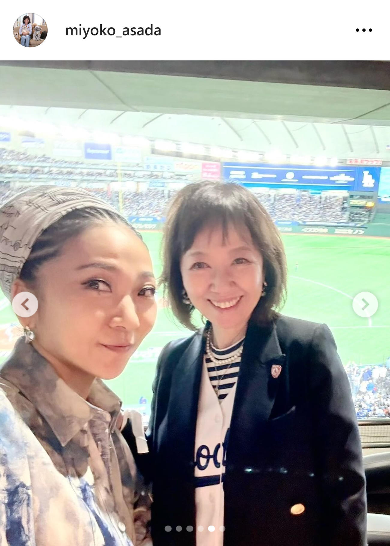浅田美代子のインスタグラムから