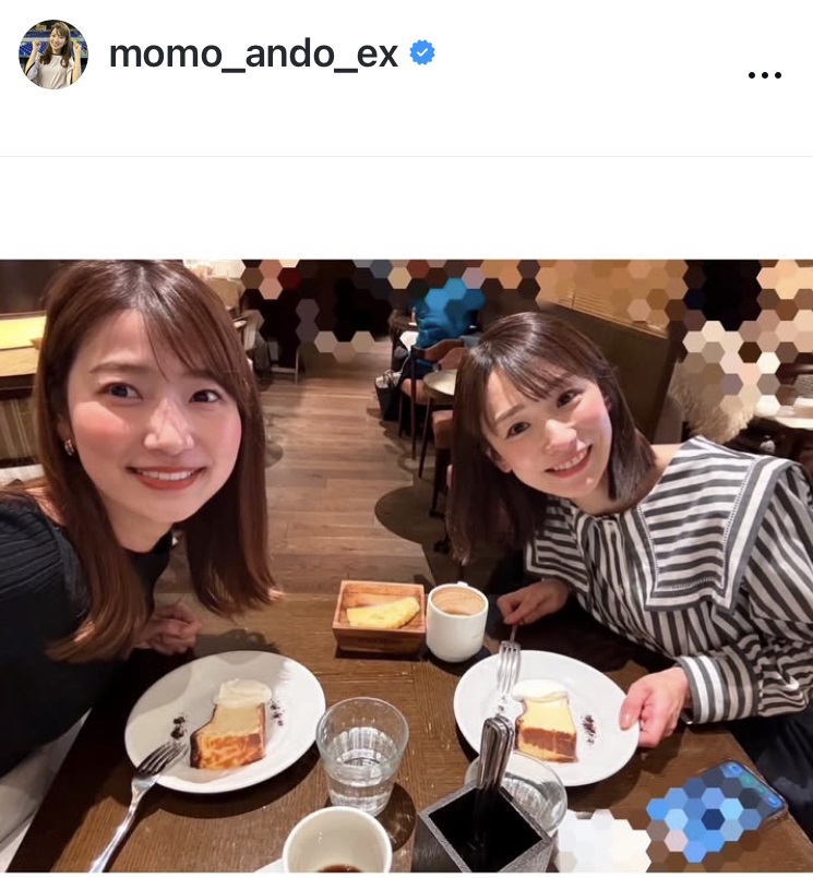 安藤萌々アナウンサーのインスタグラムから