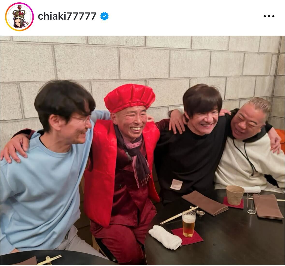 千秋のインスタグラムから