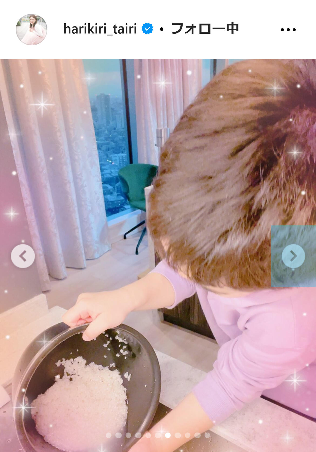 平愛梨のインスタグラムから