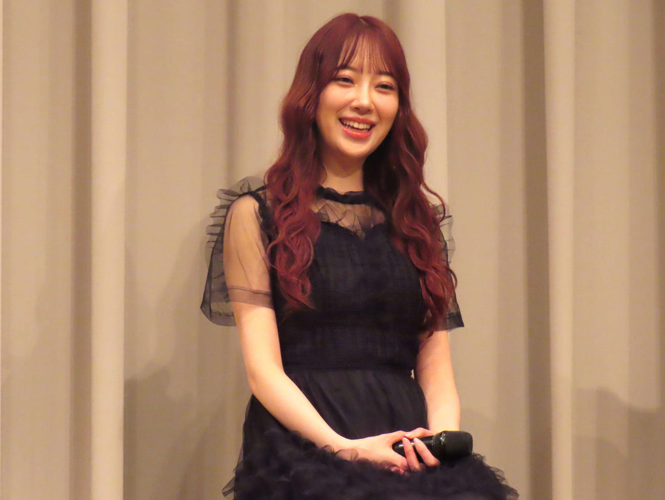 ドラマ「女優めし」完成披露イベントに登壇した堀未央奈
