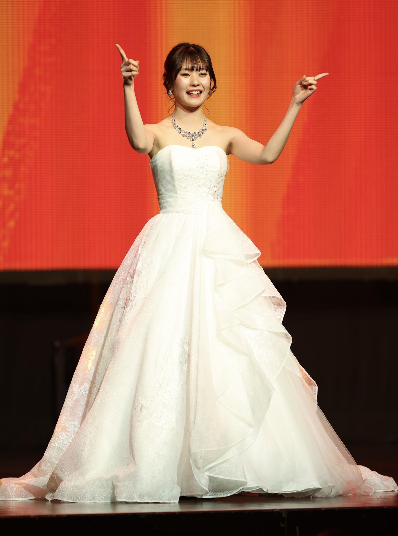「MISS OF MISS CAMPUS QUEEN CONTEST 2025」に臨む村瀬佳奈さん（撮影・河田真司）