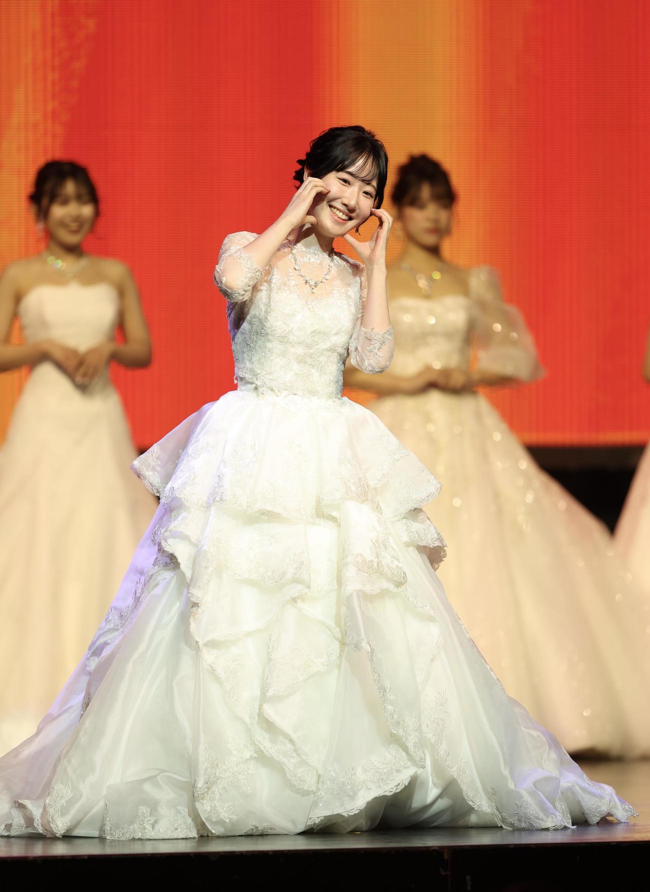 「MISS OF MISS CAMPUS QUEEN CONTEST 2025」に臨む林綸葉さん（撮影・河田真司）