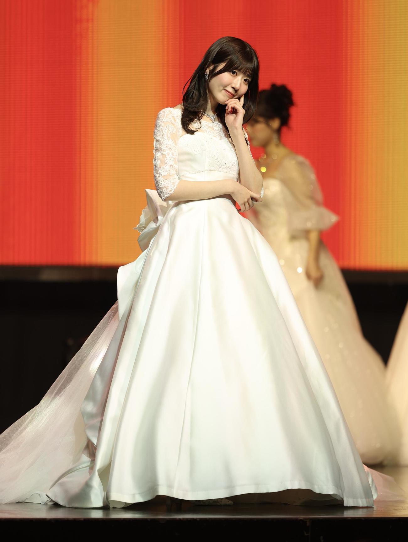 「MISS OF MISS CAMPUS QUEEN CONTEST 2025」に臨む向江菜々子さん（撮影・河田真司）
