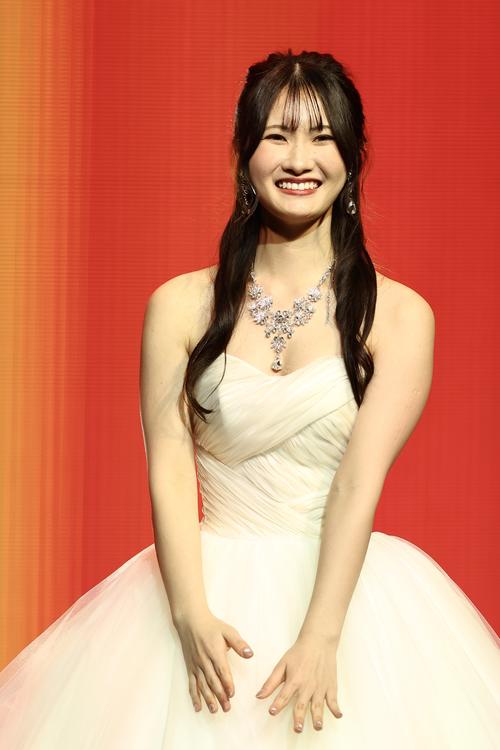「MISS OF MISS CAMPUS QUEEN CONTEST 2025」に臨む下条美沙季さん（撮影・河田真司）