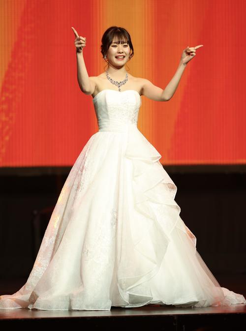 「MISS OF MISS CAMPUS QUEEN CONTEST 2025」に臨む村瀬佳奈さん（撮影・河田真司）