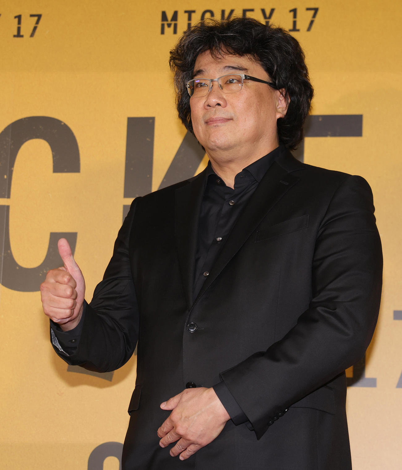「ミッキー17」ジャパンプレミアに登場したポン・ジュノ監督（撮影・野上伸悟）