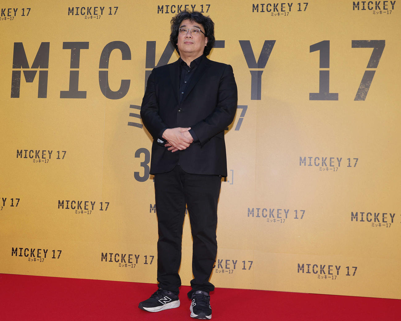「ミッキー17」ジャパンプレミアに登場したポン・ジュノ監督（撮影・野上伸悟）