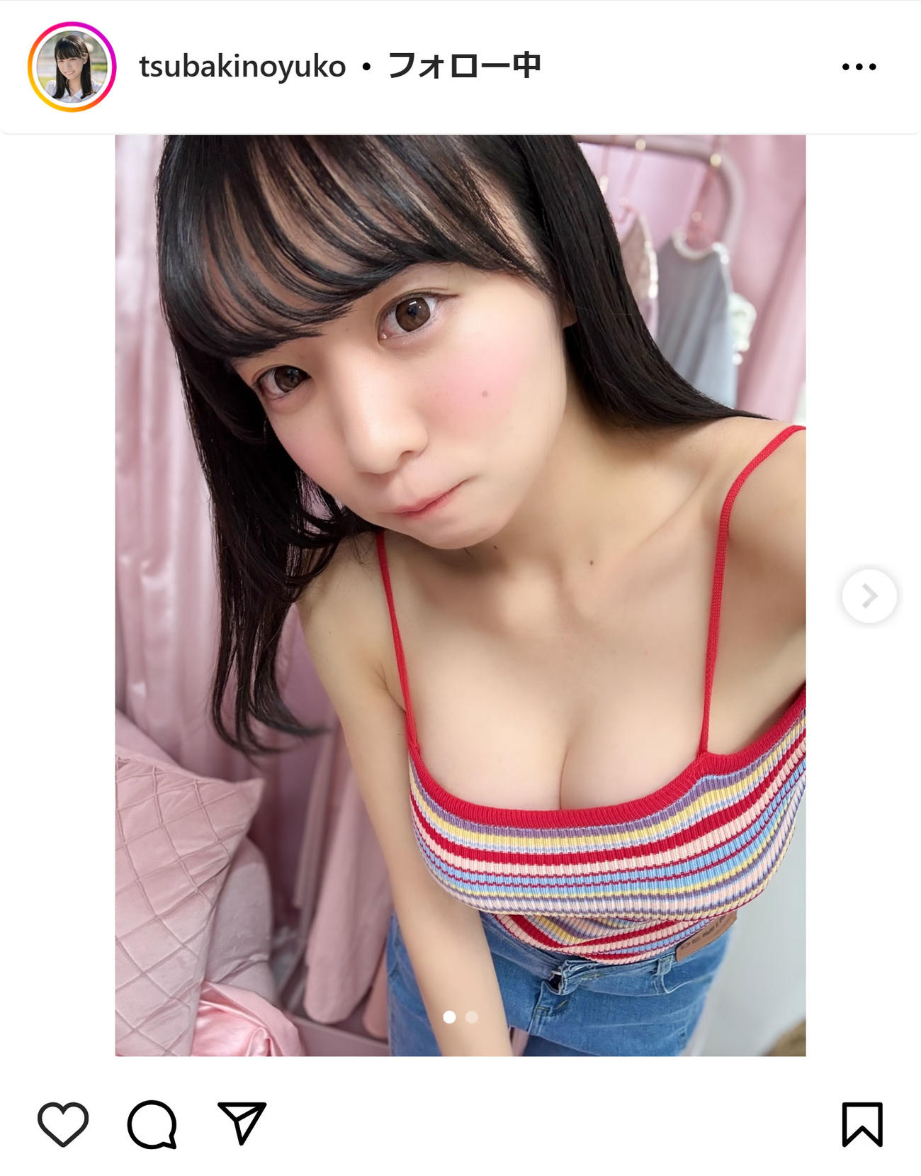 椿野ゆうこのインスタグラムから