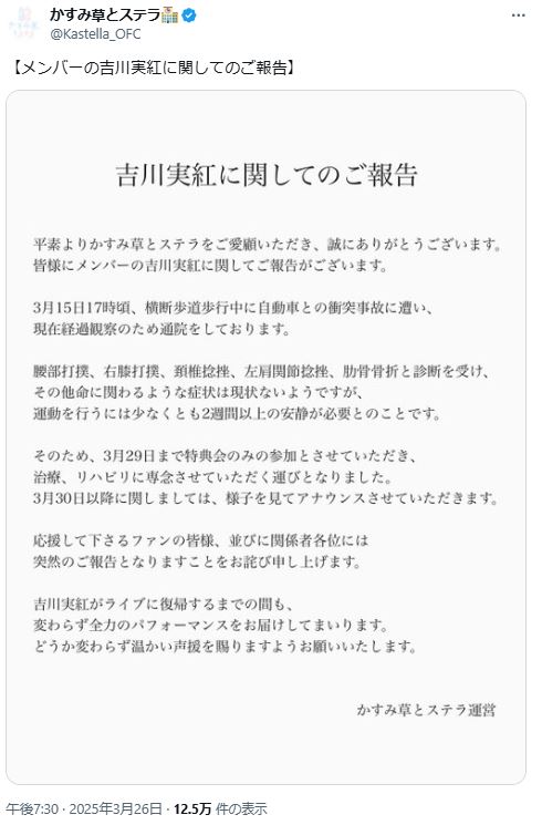 かすみ草とステラのXから