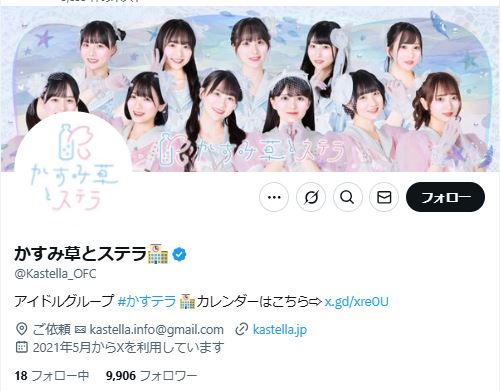 かすみ草とステラのXから