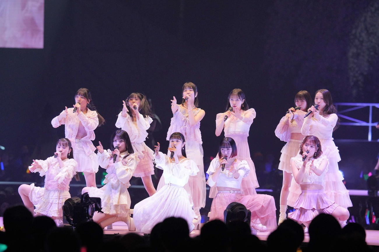 「Hello！　Project　ひなフェス2025」に出演したつばきファクトリー