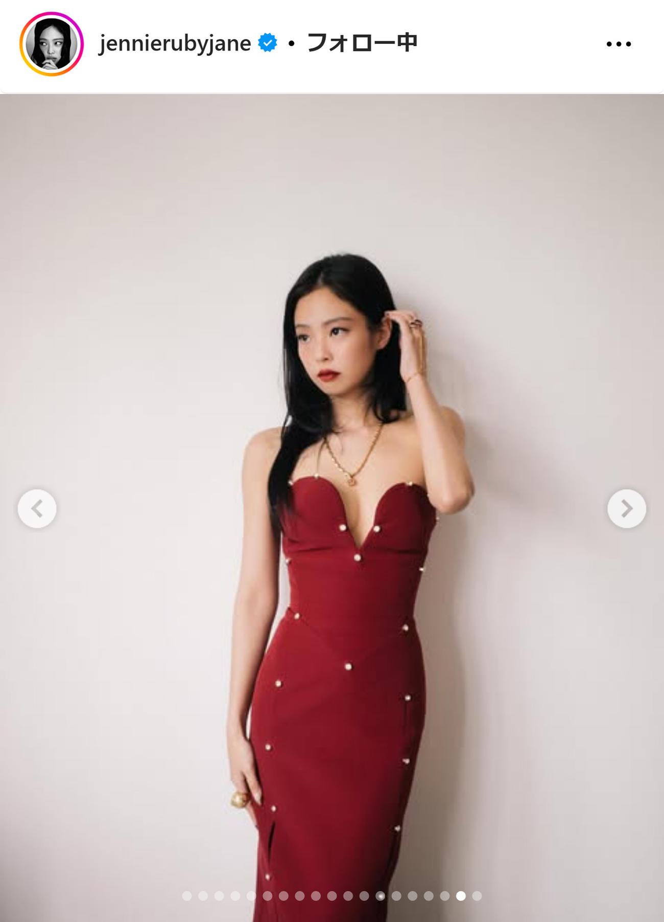 JENNIEのインスタグラムから