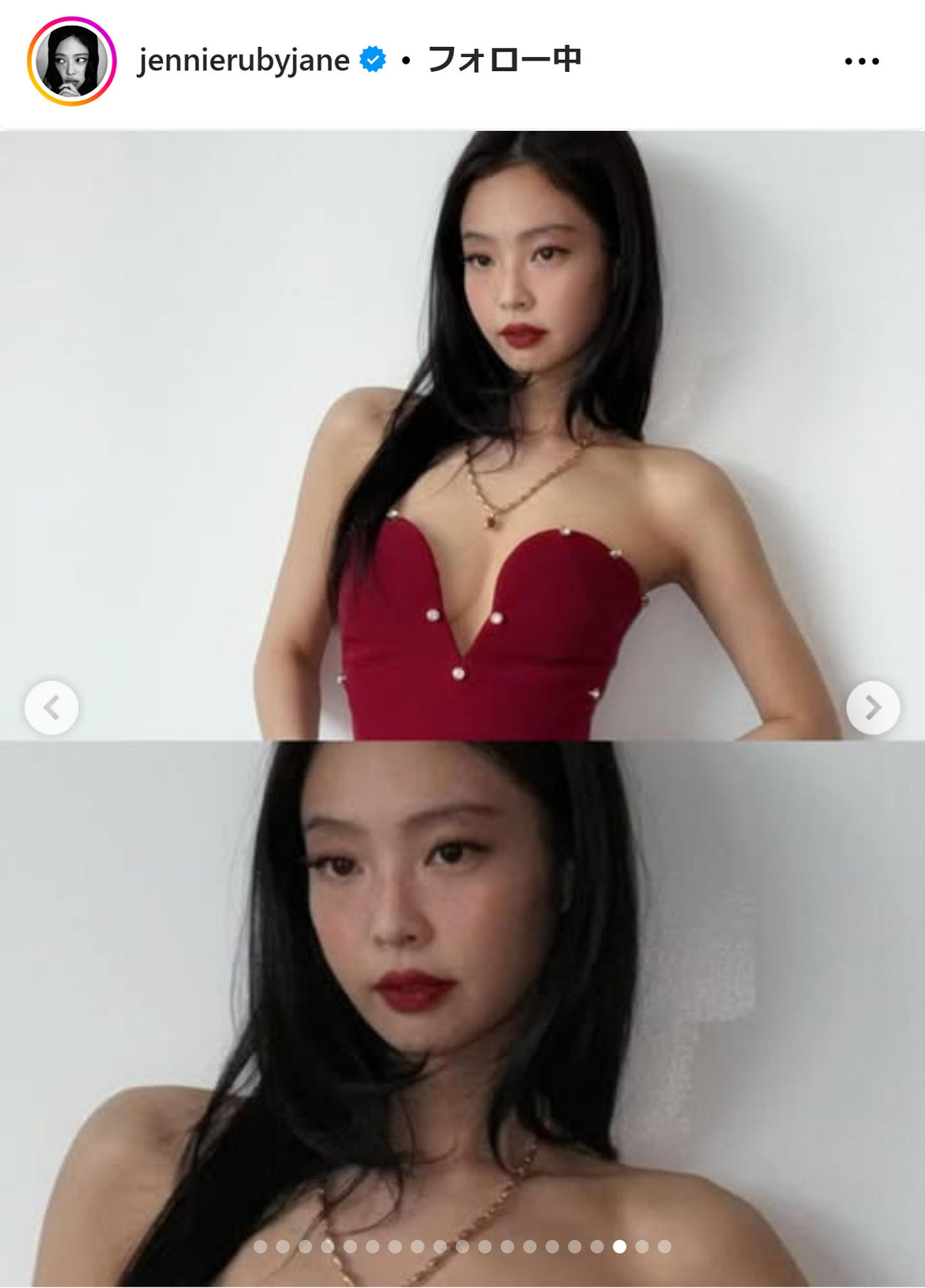 JENNIEのインスタグラムから