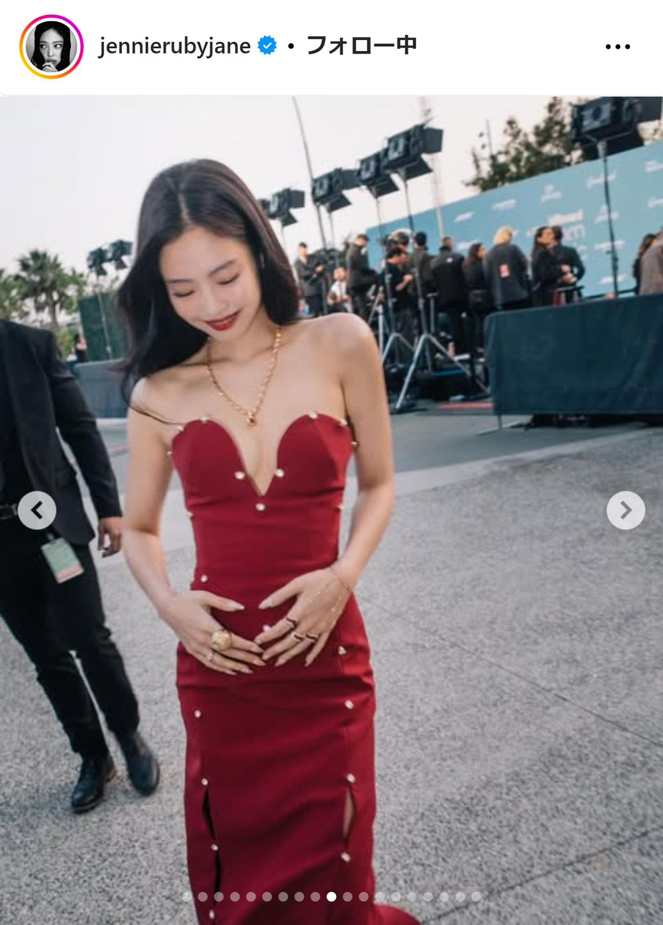 JENNIEのインスタグラムから