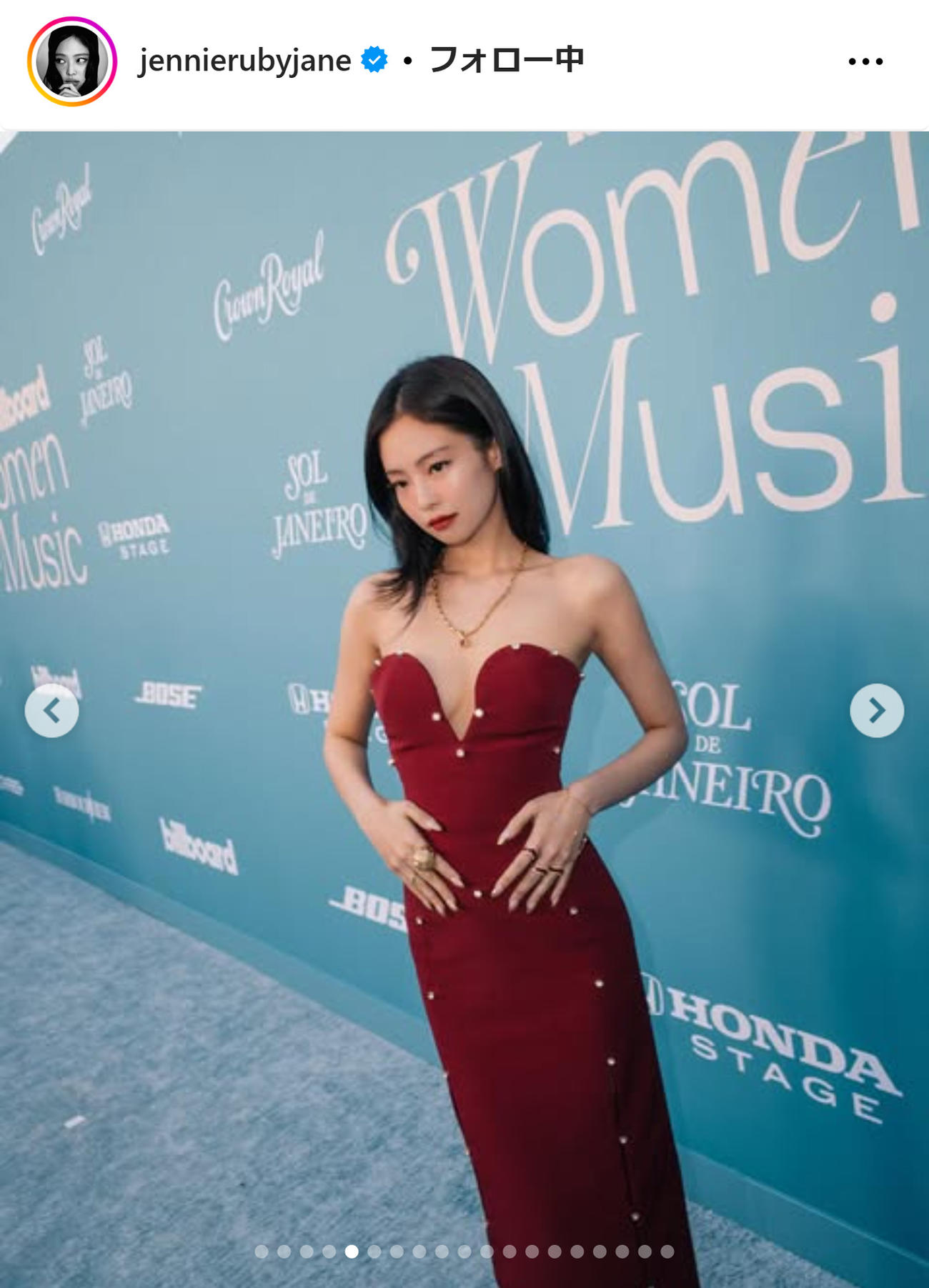 JENNIEのインスタグラムから