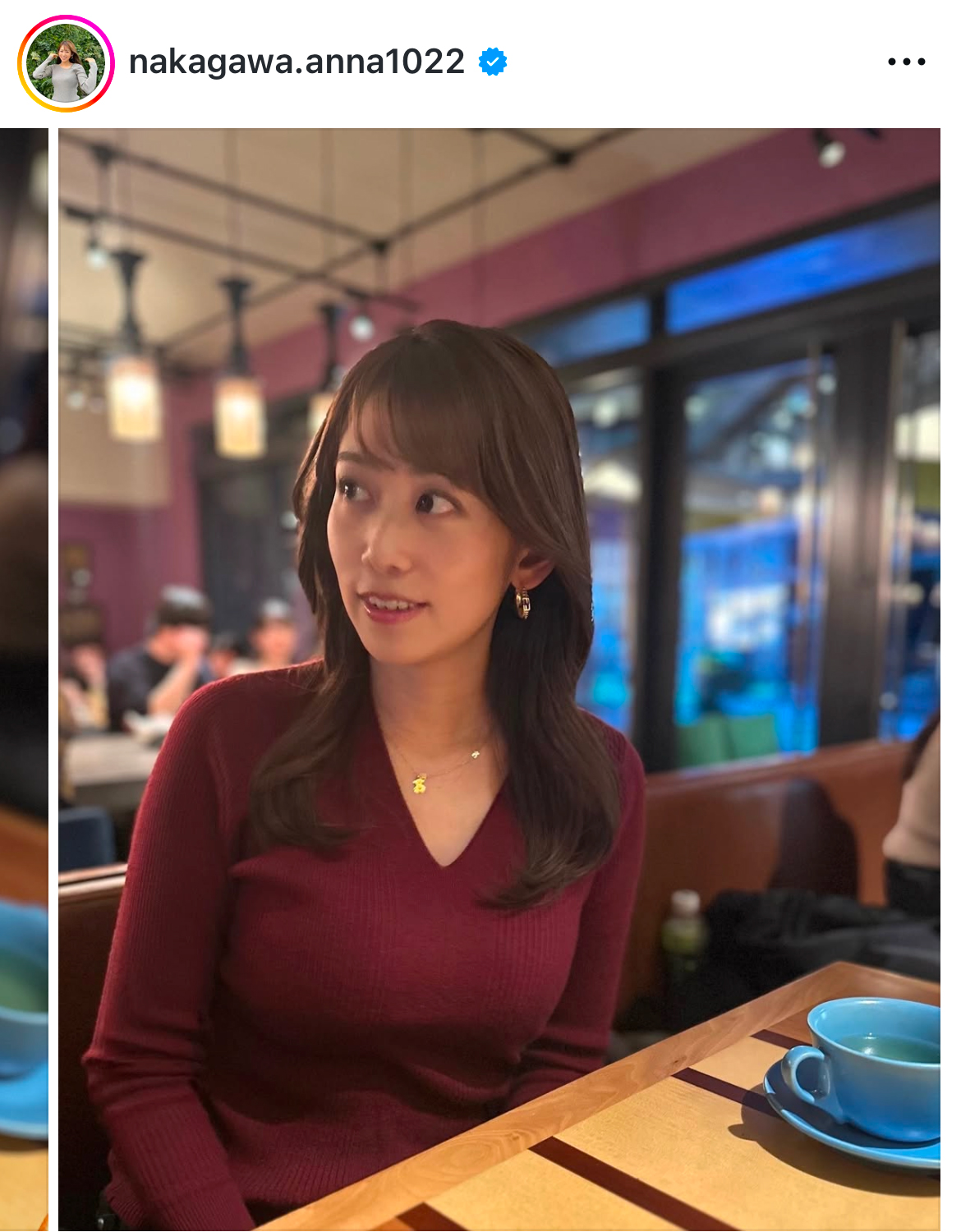 中川安奈アナのインスタグラムから