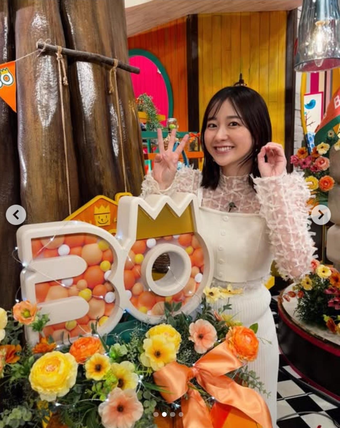若林有子アナのインスタグラムから