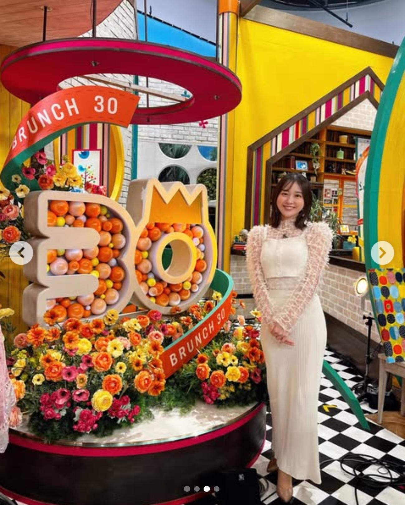 若林有子アナのインスタグラムから