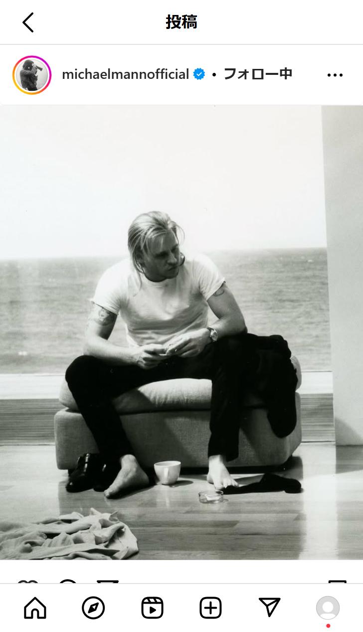 ヴァル・キルマーさん（マイケル・マン監督のインスタグラムから）