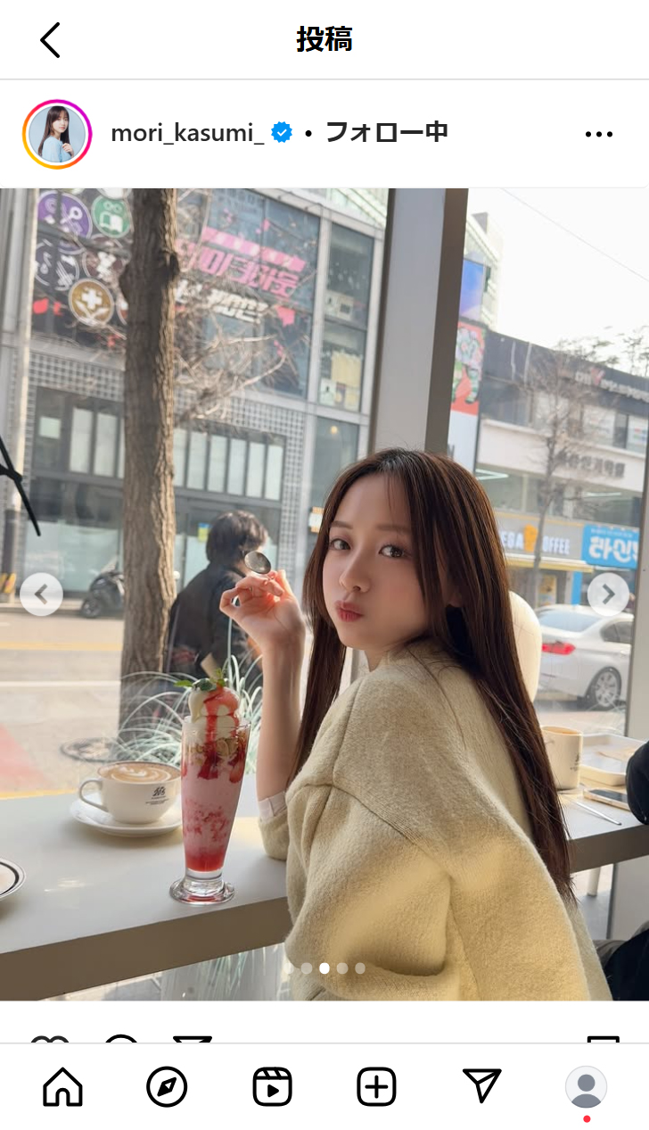 森香澄のインスタグラムから