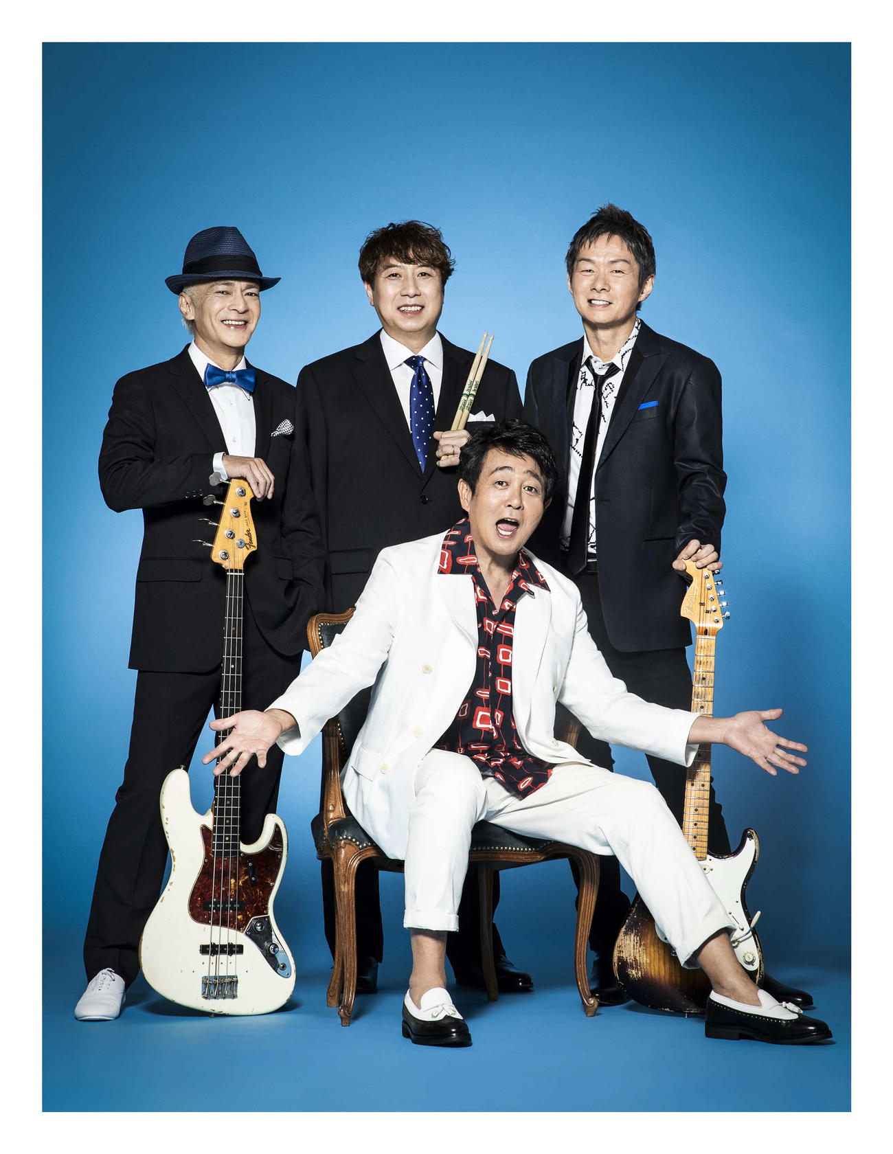 40周年を迎えるTUBEのキービジュアル。左から角野秀行、松本玲二、前田亘輝、春畑道哉