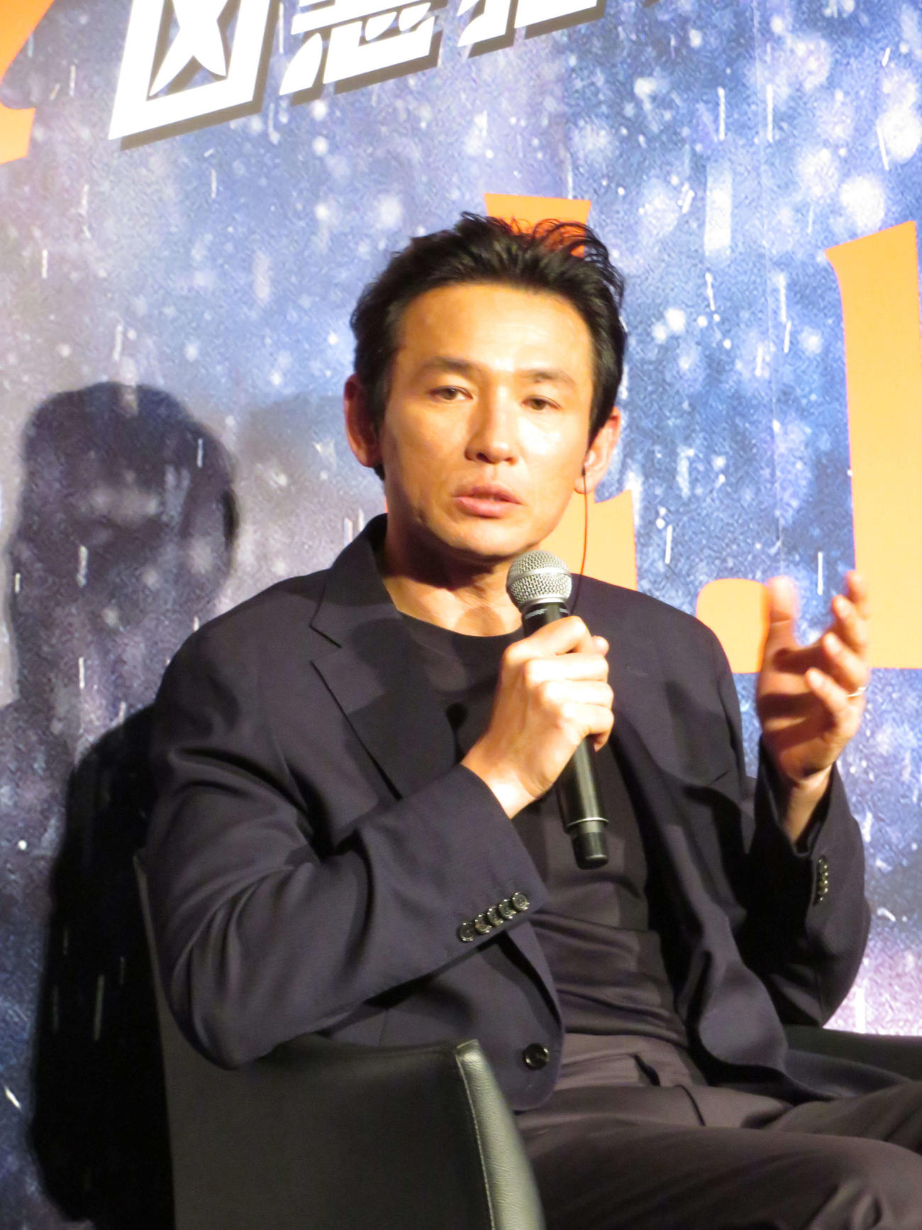 「ベテラン　凶悪犯罪捜査班」来日記者会見に登壇したファン・ジョンミン（撮影・村上幸将）