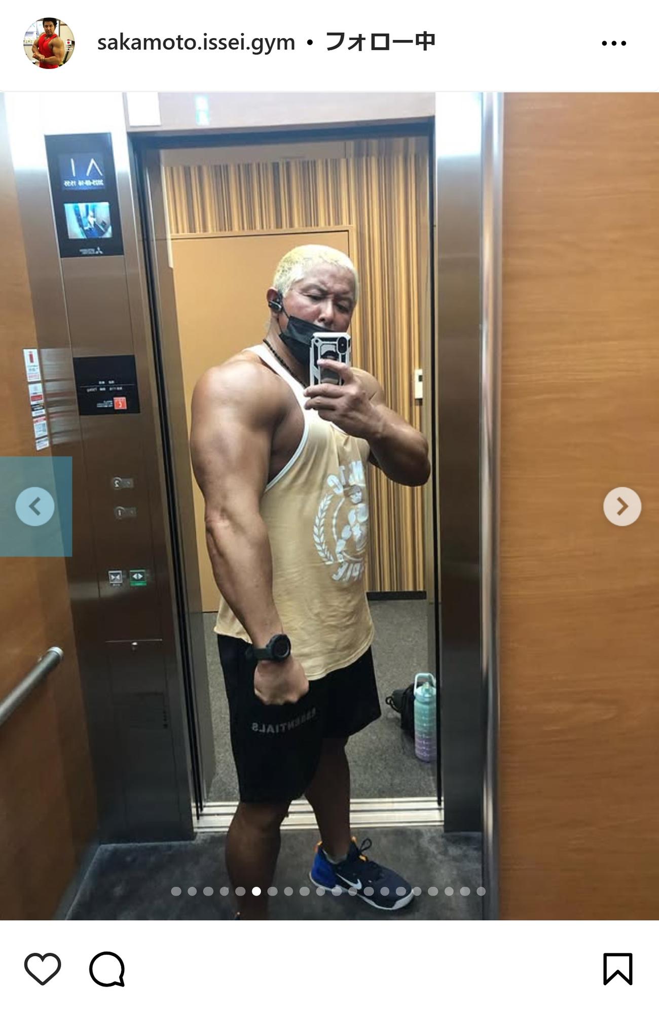 坂本一生の近影（坂本一生のインスタグラムから）