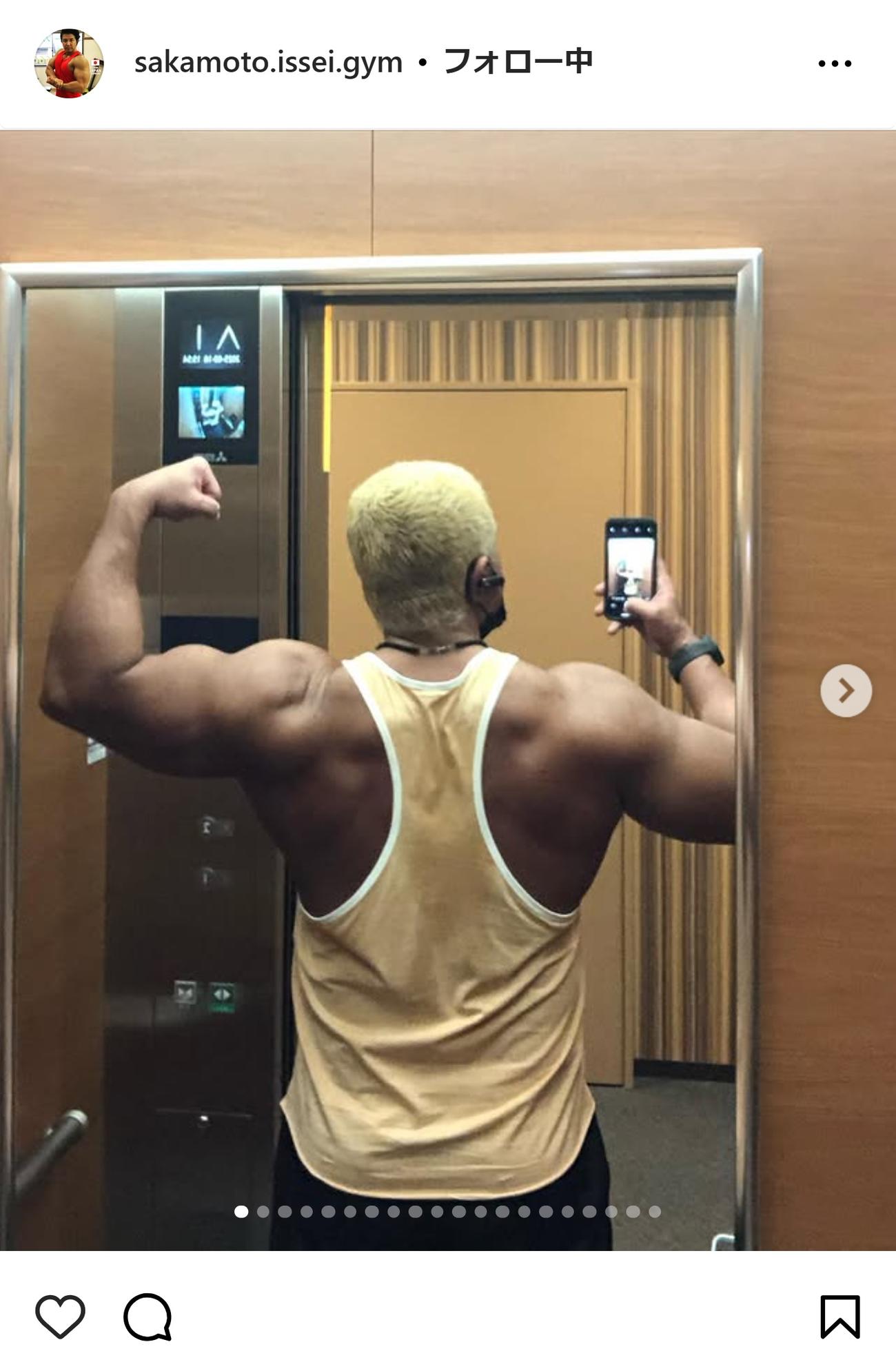 坂本一生の近影（坂本一生のインスタグラムから）