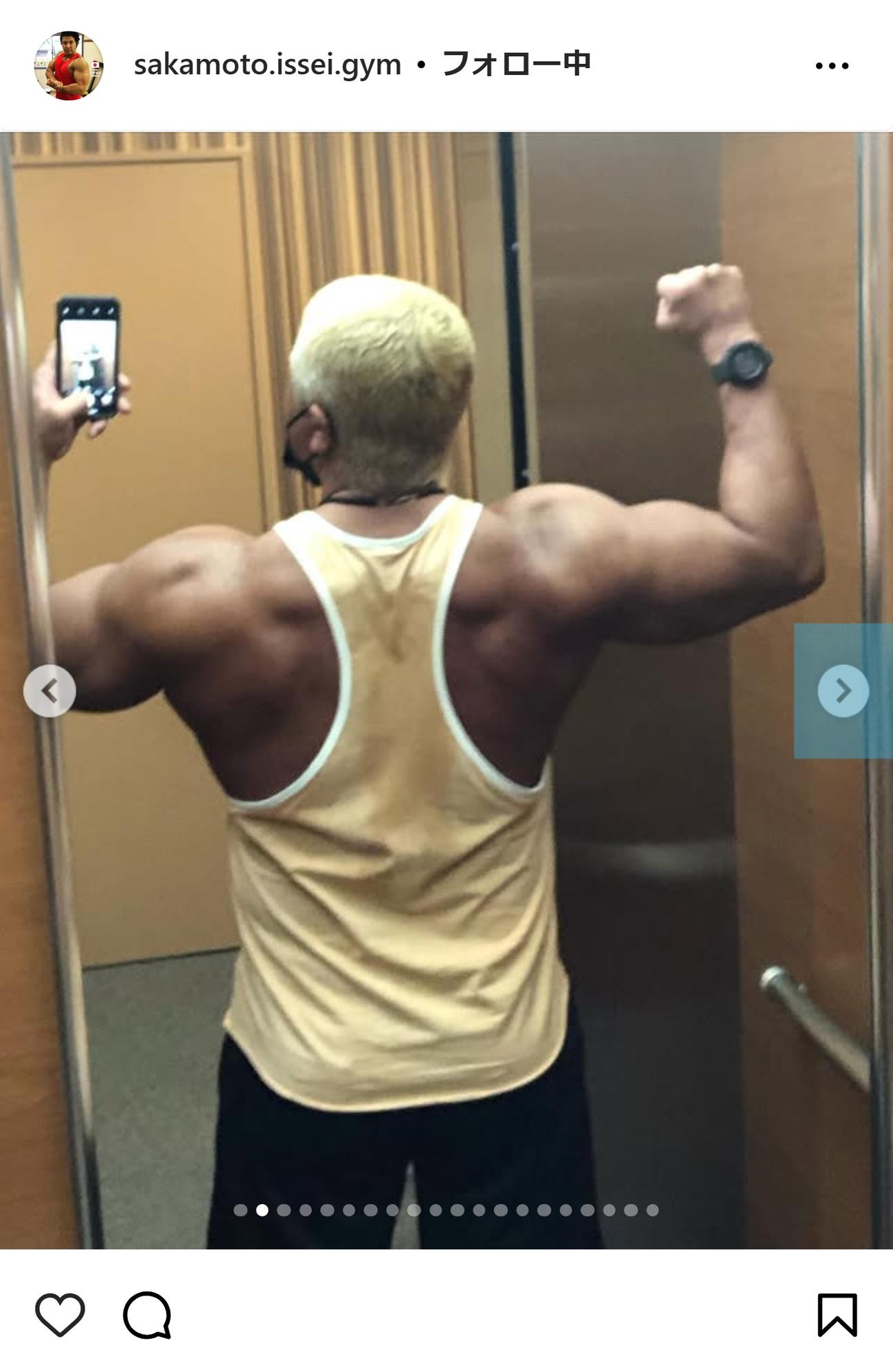 坂本一生の近影（坂本一生のインスタグラムから）