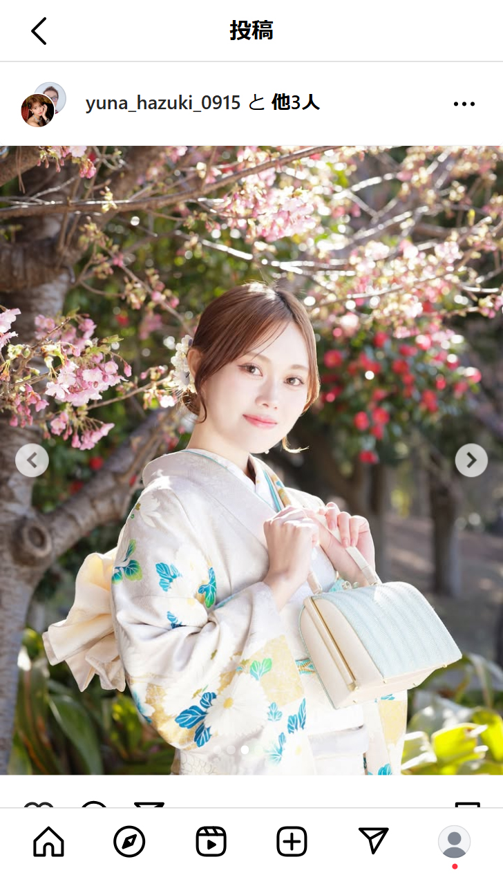 葉月結菜のインスタグラムから