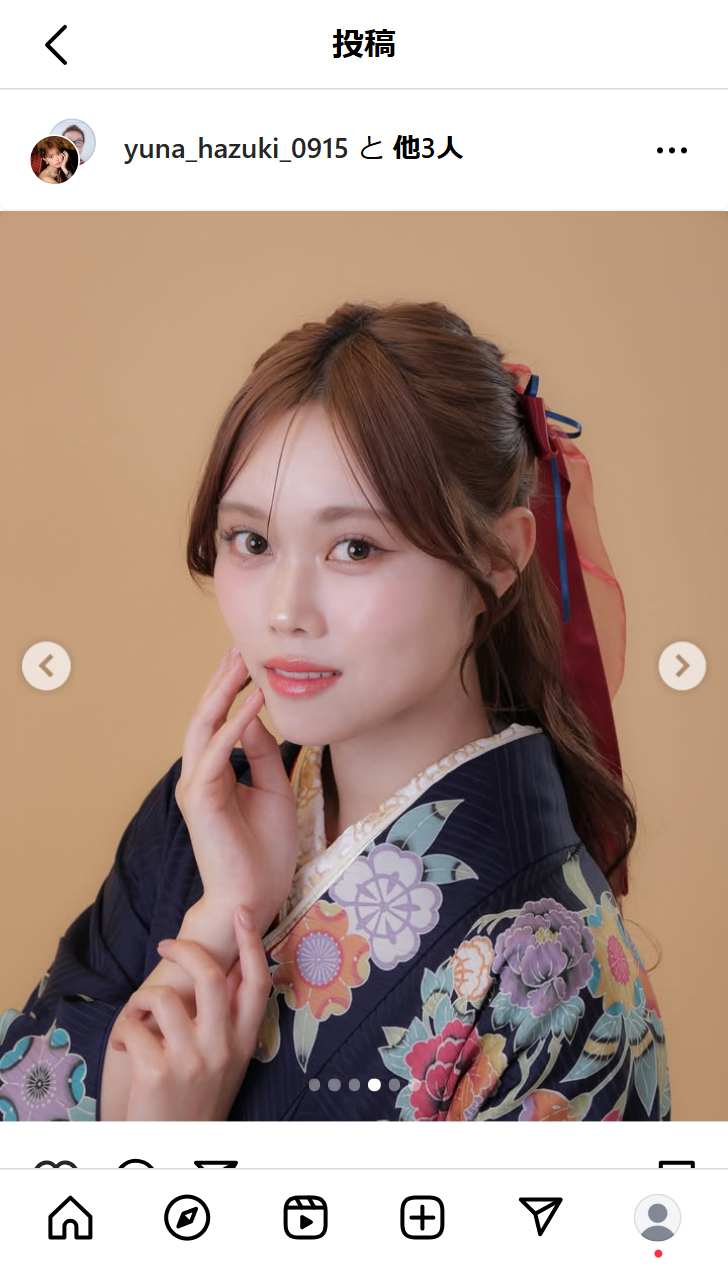 葉月結菜のインスタグラムから