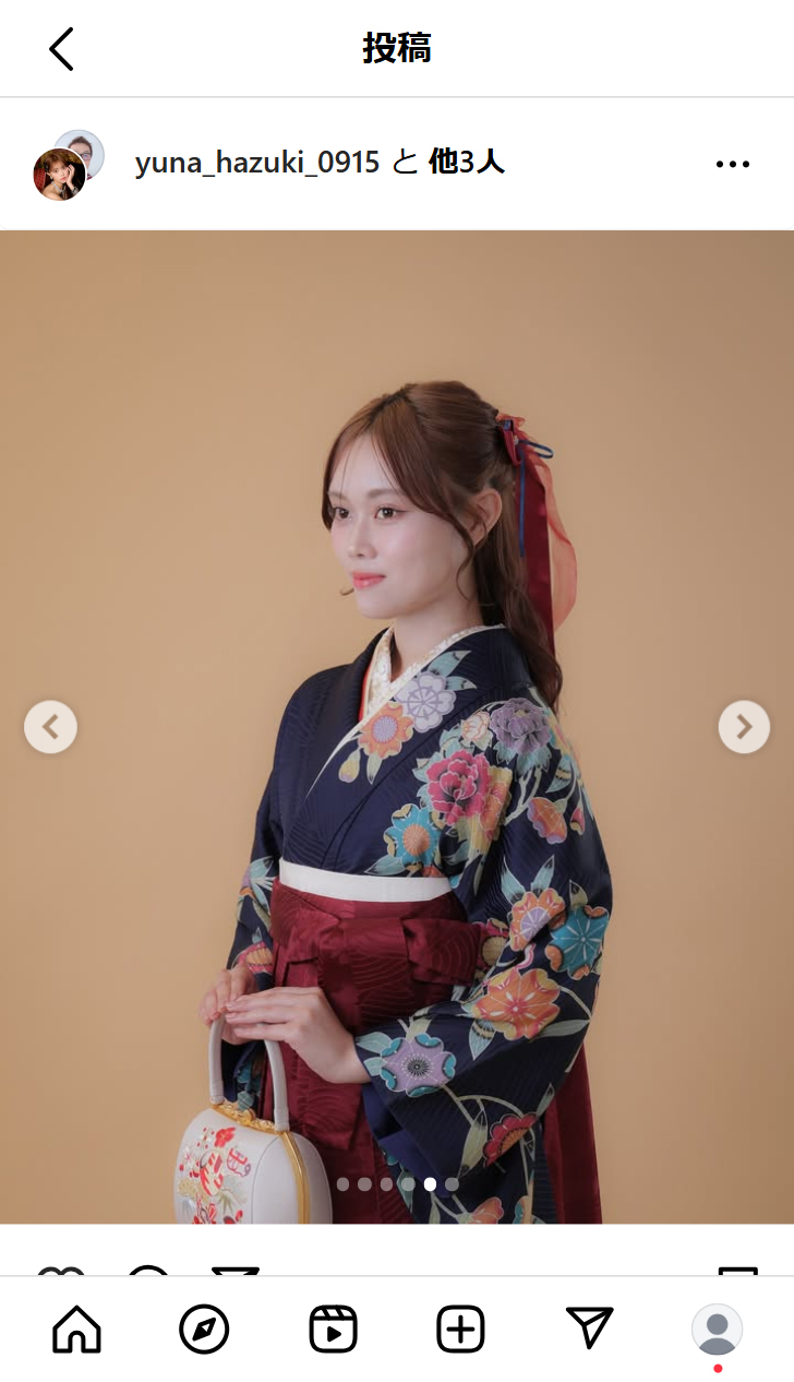 葉月結菜のインスタグラムから
