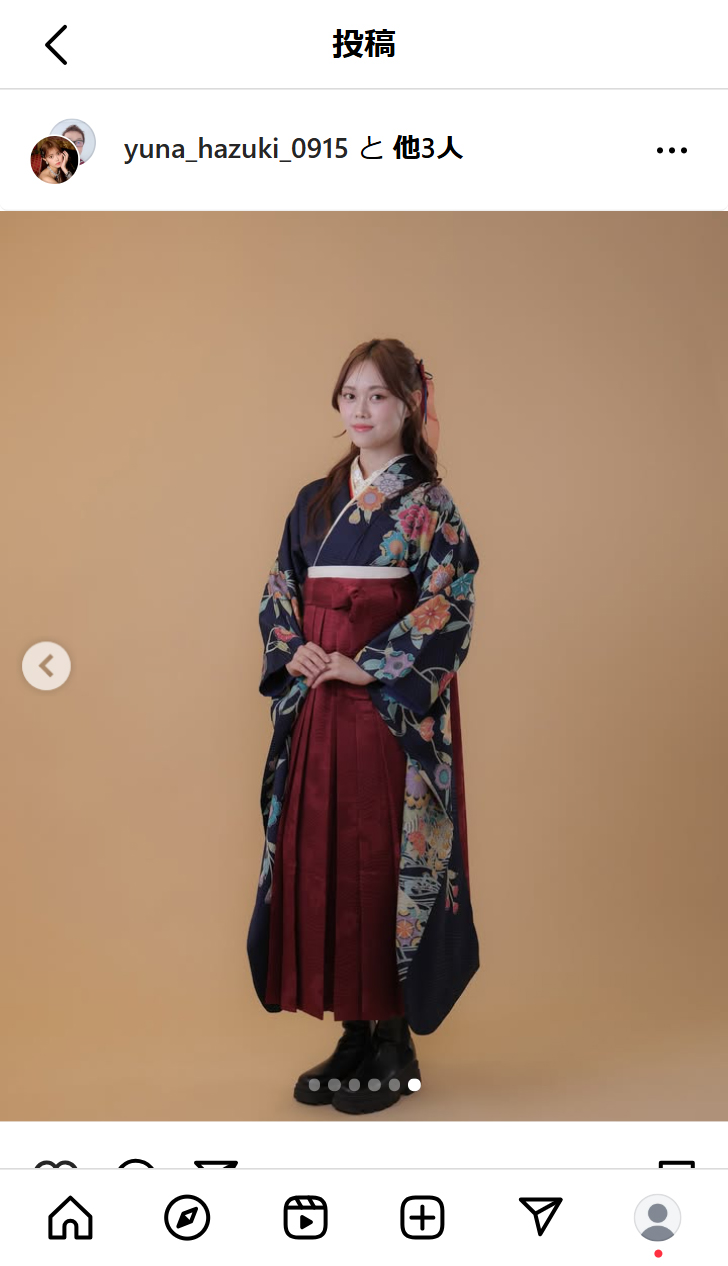 葉月結菜のインスタグラムから