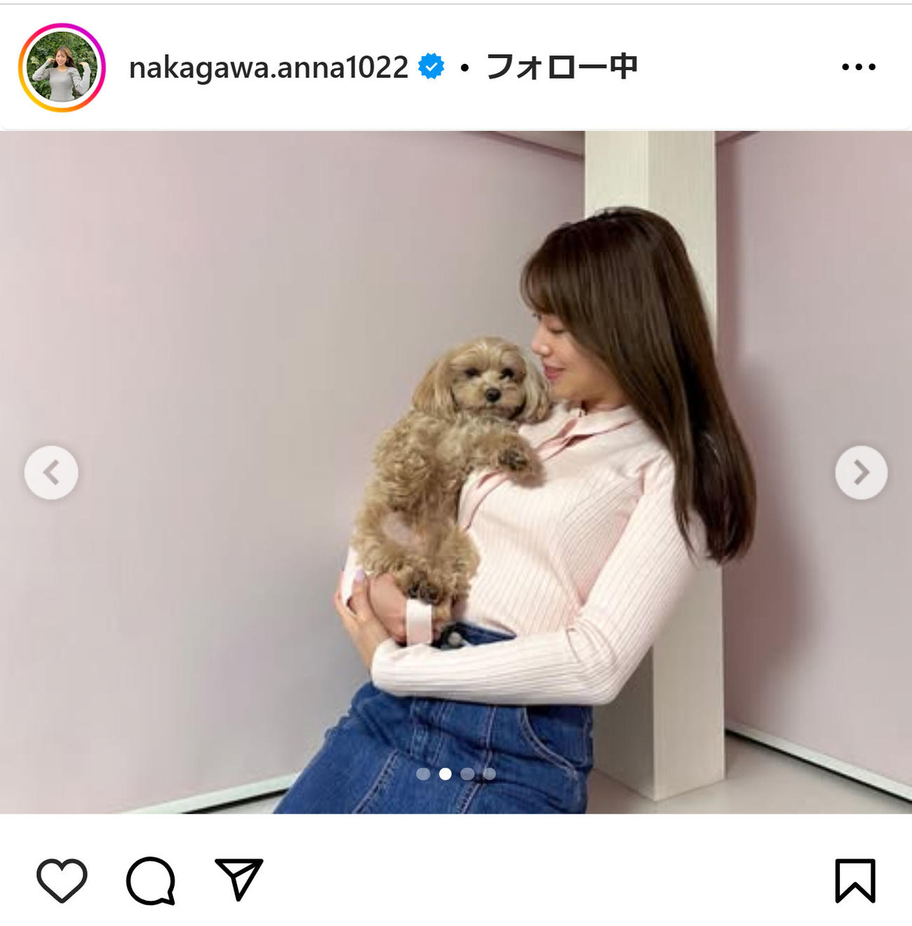 中川安奈アナのインスタグラムから